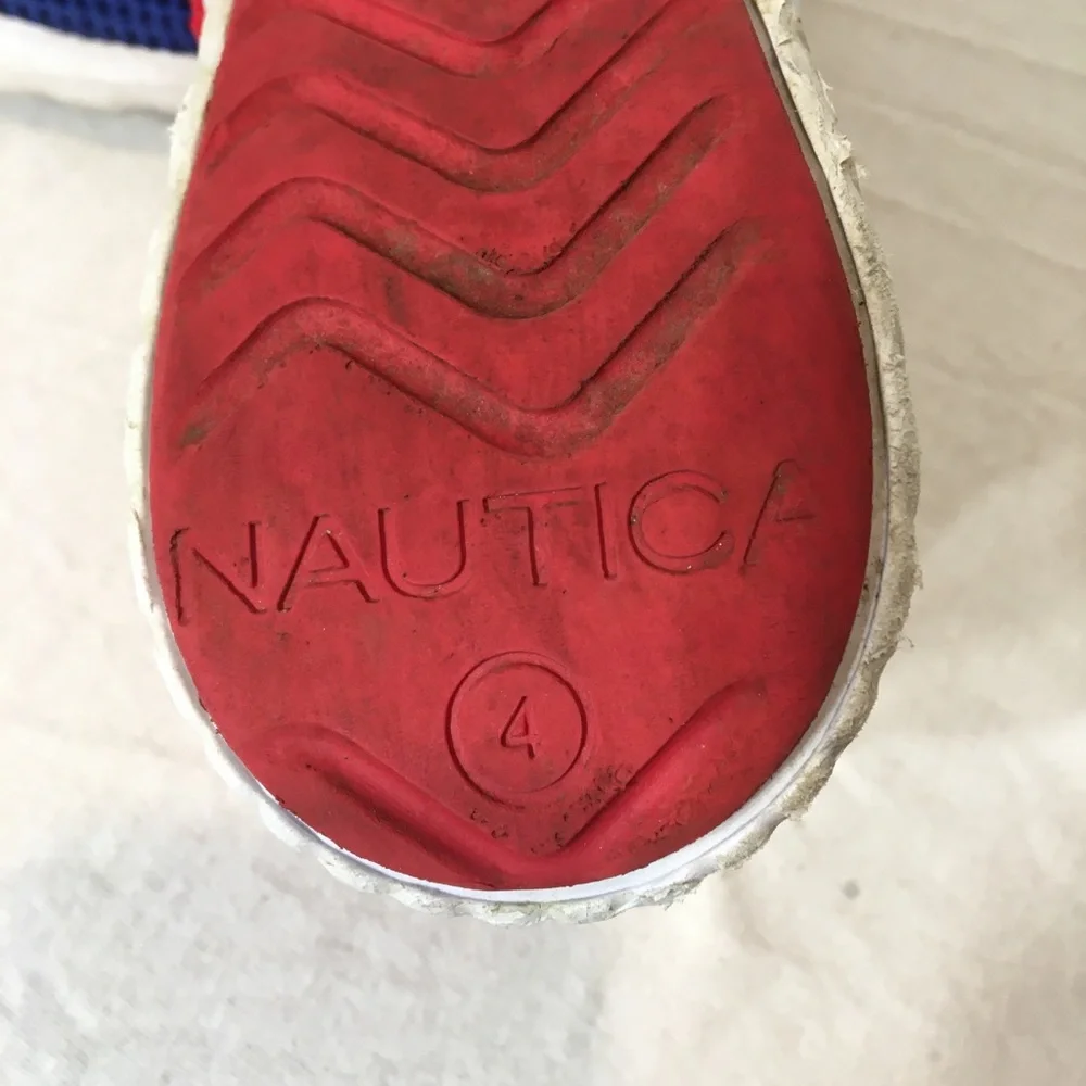 Boys light slide on sneakers used Adidas Nautica - Picture 4 of 5